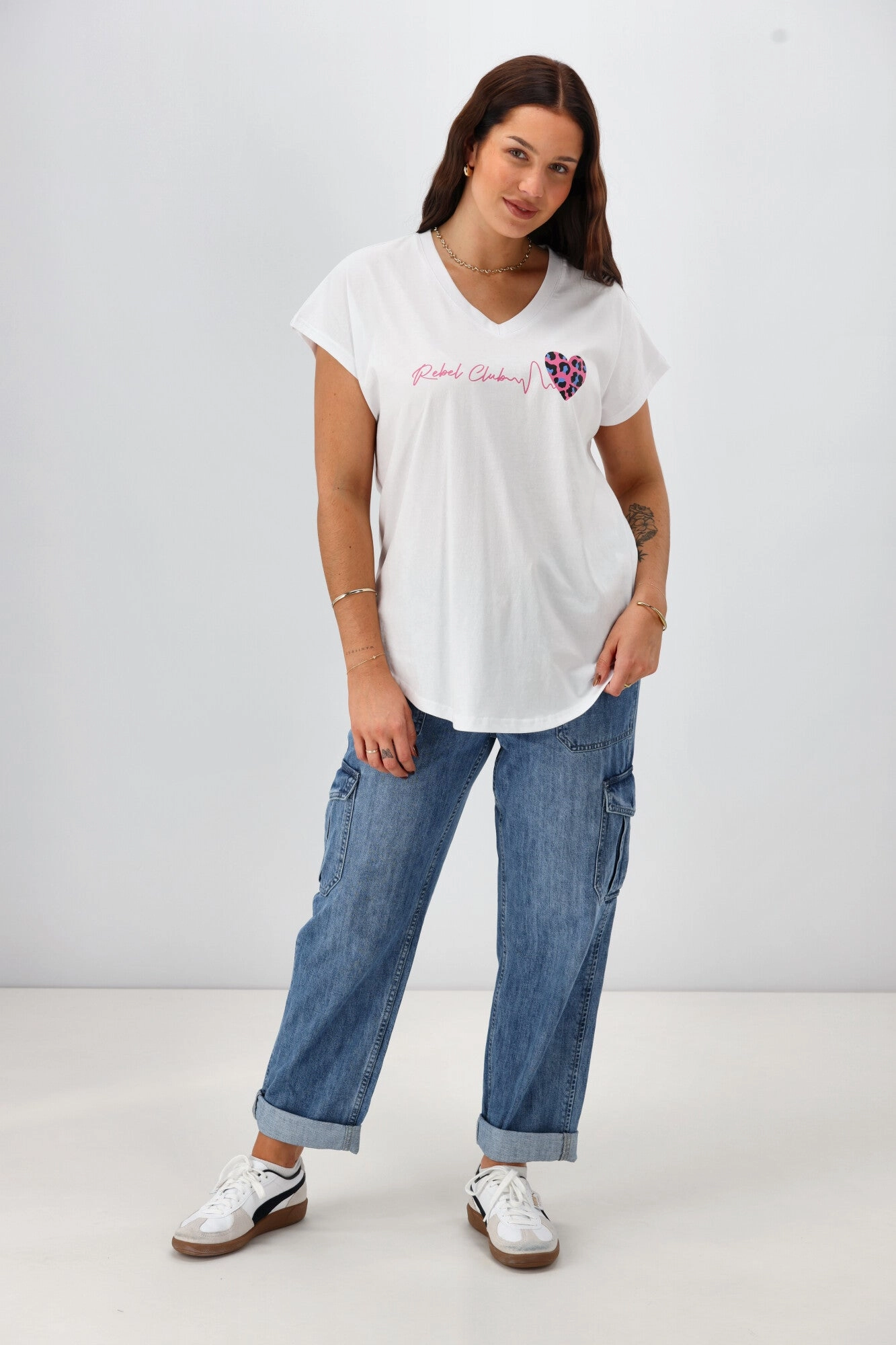 Rebel Club Heartbeat V Tee White Pre-Order Due Late May