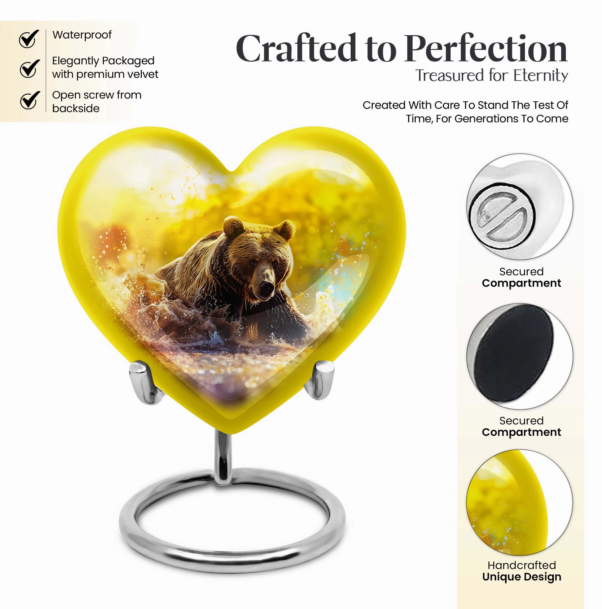 Resiliant Love Bear Cremation Dad Urn - An Affordable, Memorial Tribute
