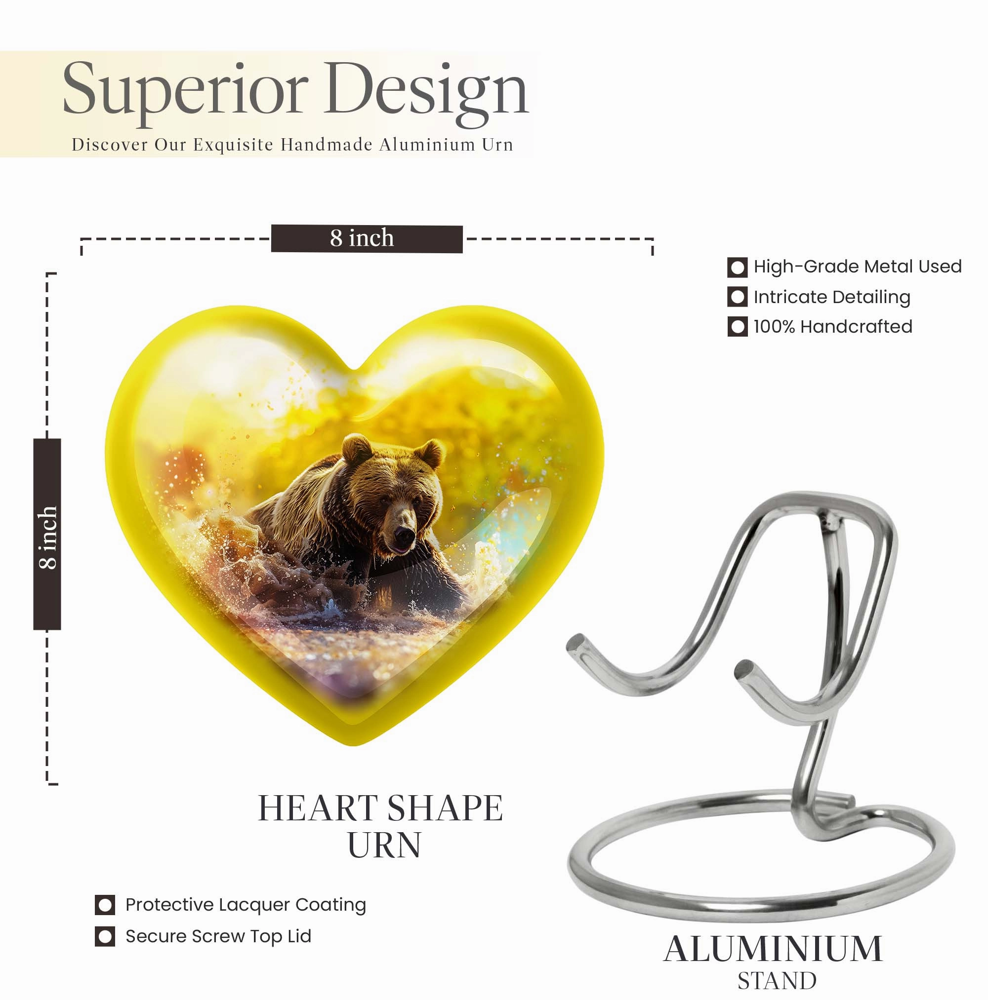 Resiliant Love Bear Cremation Dad Urn - An Affordable, Memorial Tribute