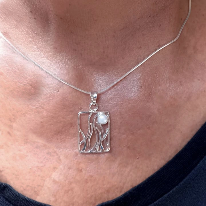 Rising Moon Necklace - Sterling Silver, Indonesia