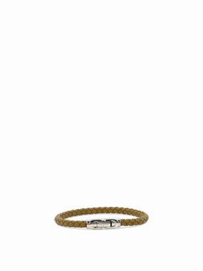 Salvatore Ferragamo Braided Logo Engraved Bracelet