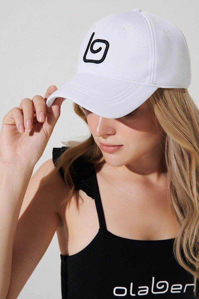 Signature Olaben Cap with Black logo - White