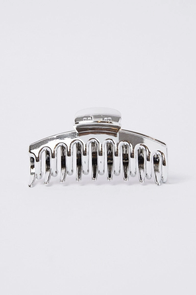 Silver Classic Hair Claw Clip