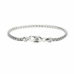 Silver Dragon Weave Round Celtic Bracelet