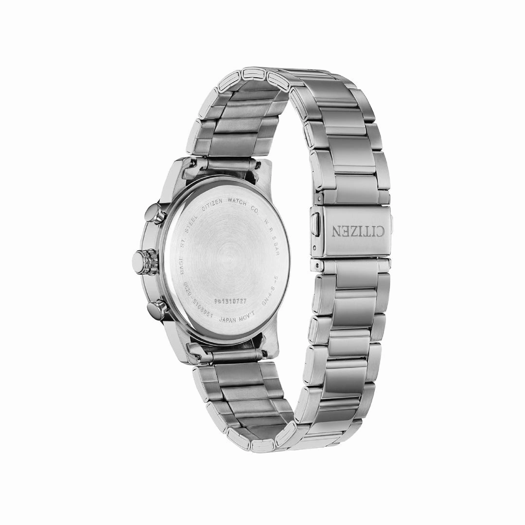 Silver Mens Watch With Blue Face