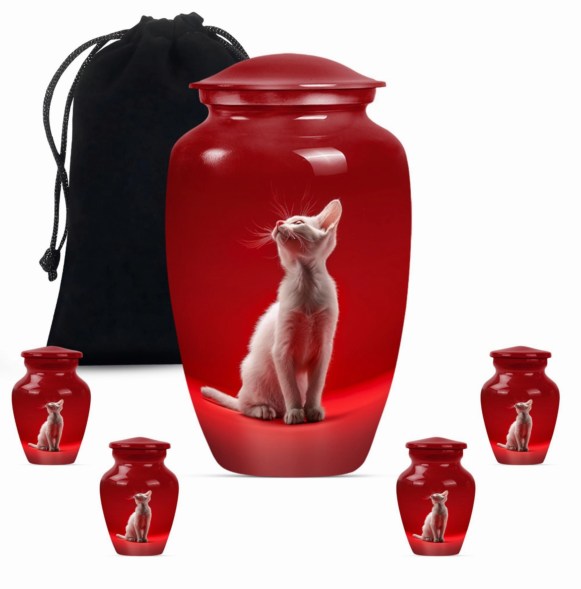 Sophisticated Cat Cremation Urn for Human Ash Remembrance