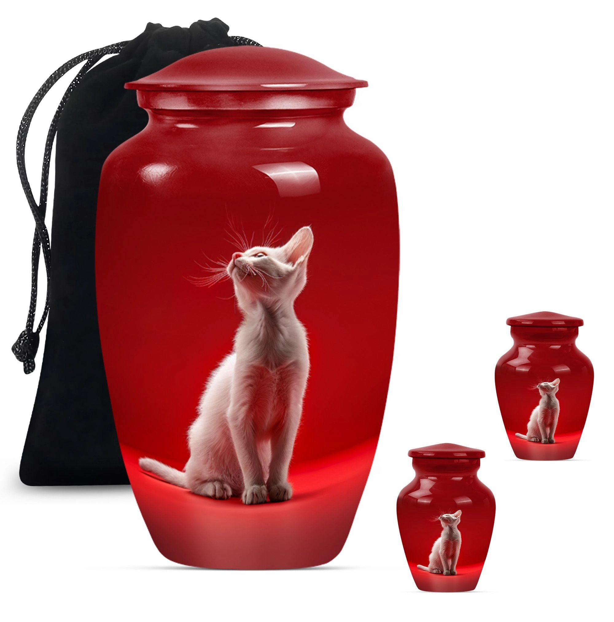 Sophisticated Cat Cremation Urn for Human Ash Remembrance