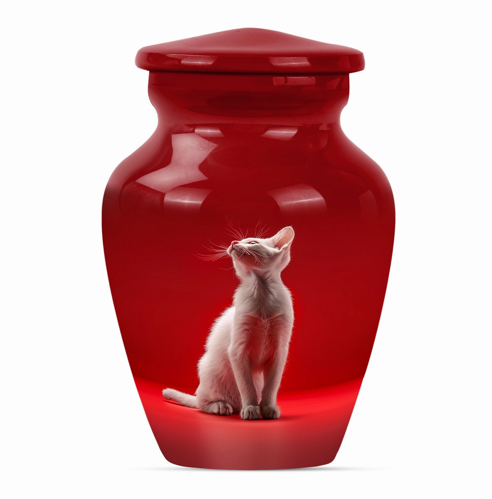 Sophisticated Cat Cremation Urn for Human Ash Remembrance
