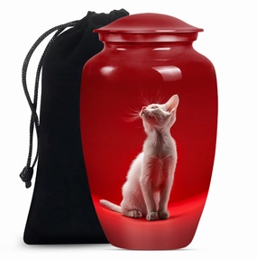 Sophisticated Cat Cremation Urn for Human Ash Remembrance