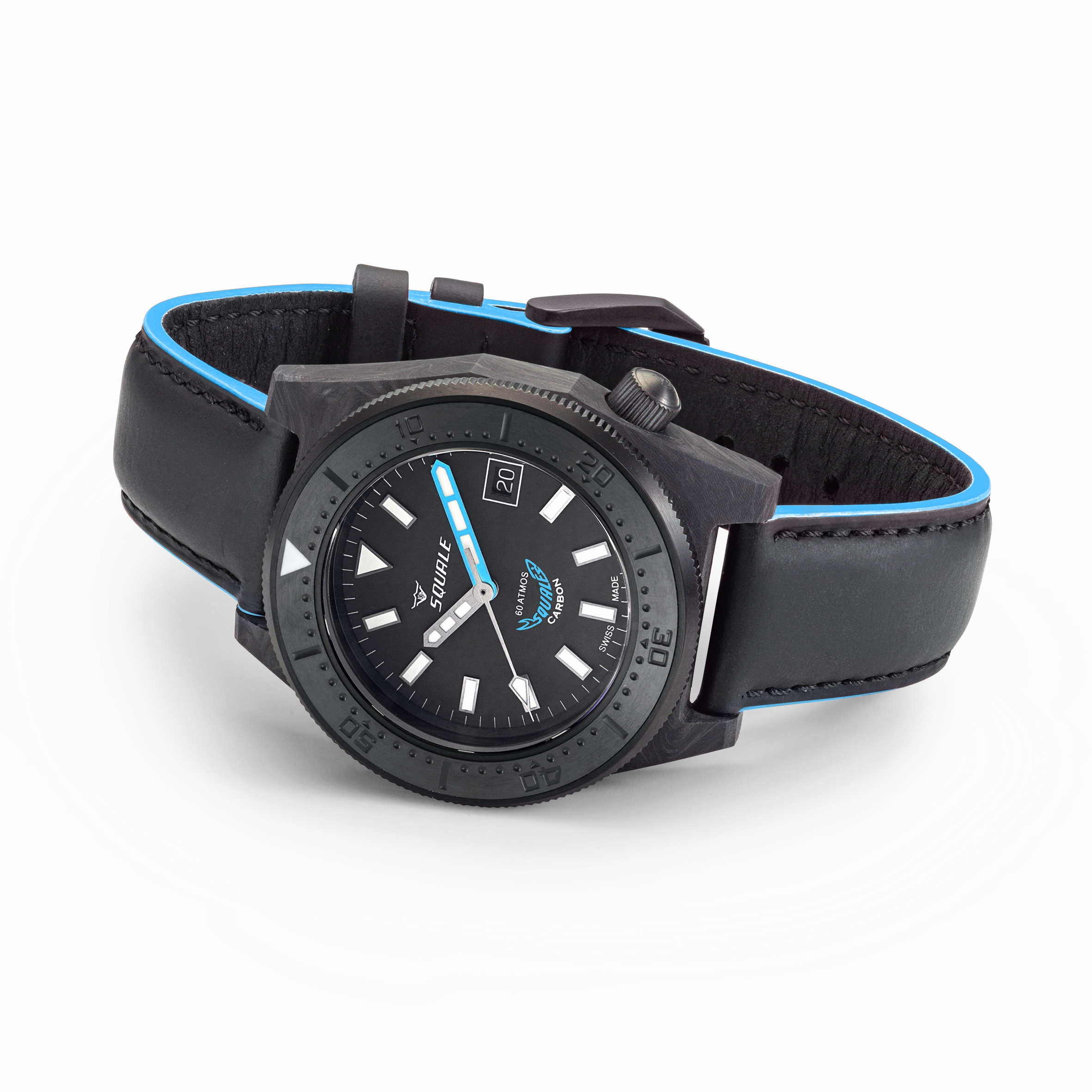 Squale 60 Atmos T-183 Forged Carbon Blue T-183FCBL