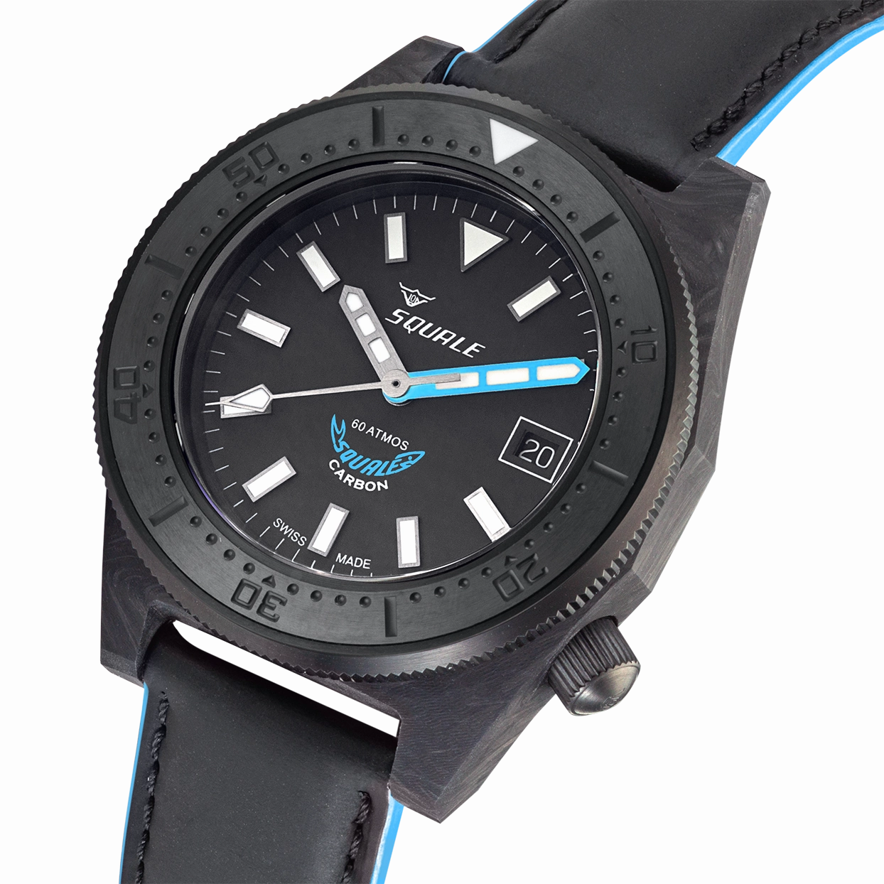 Squale 60 Atmos T-183 Forged Carbon Blue T-183FCBL