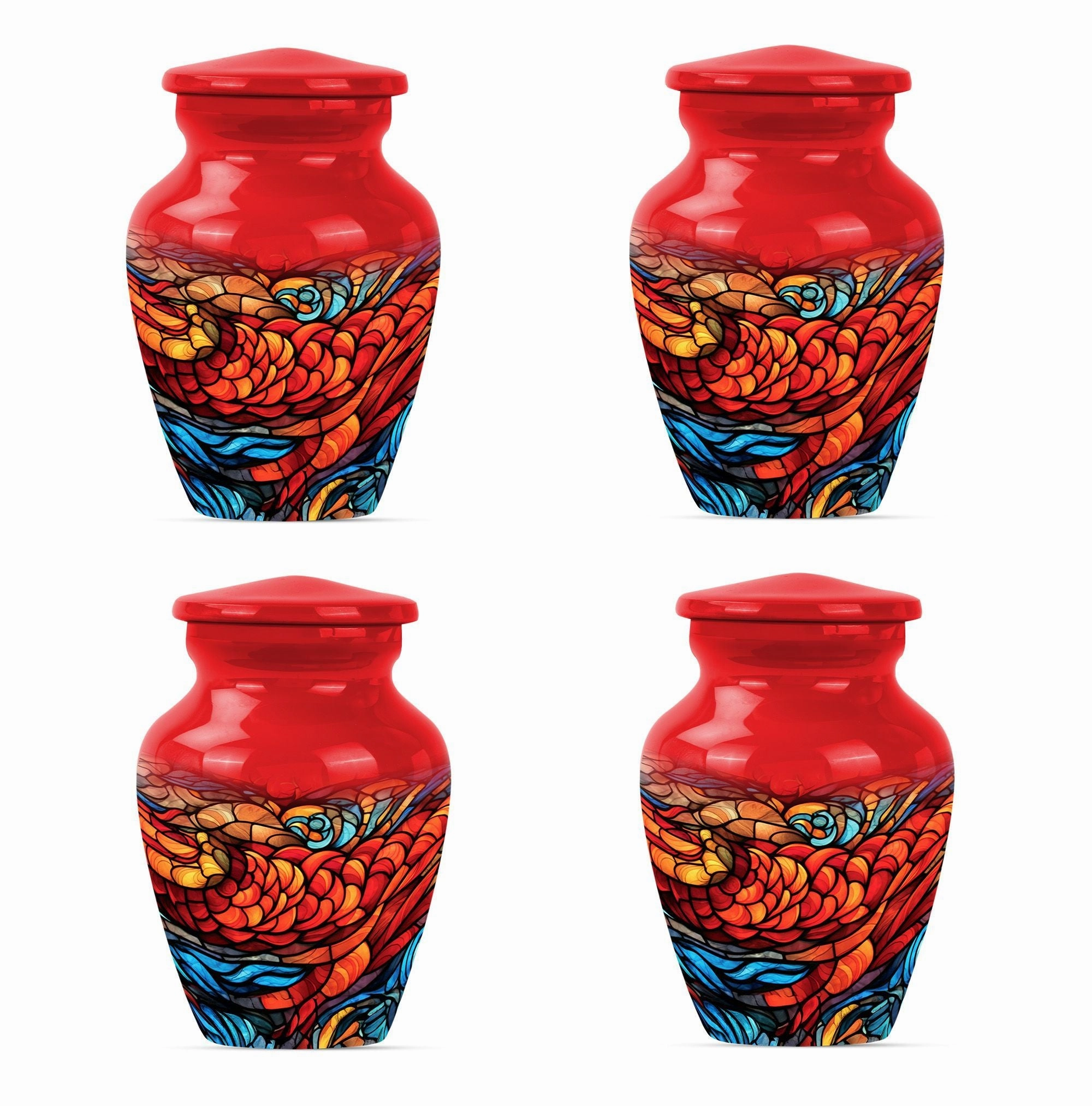 Stained Glass Funeral Urn for the Deceased Ladies