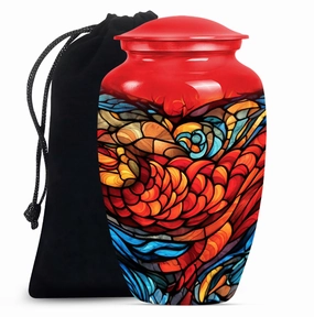 Stained Glass Funeral Urn for the Deceased Ladies