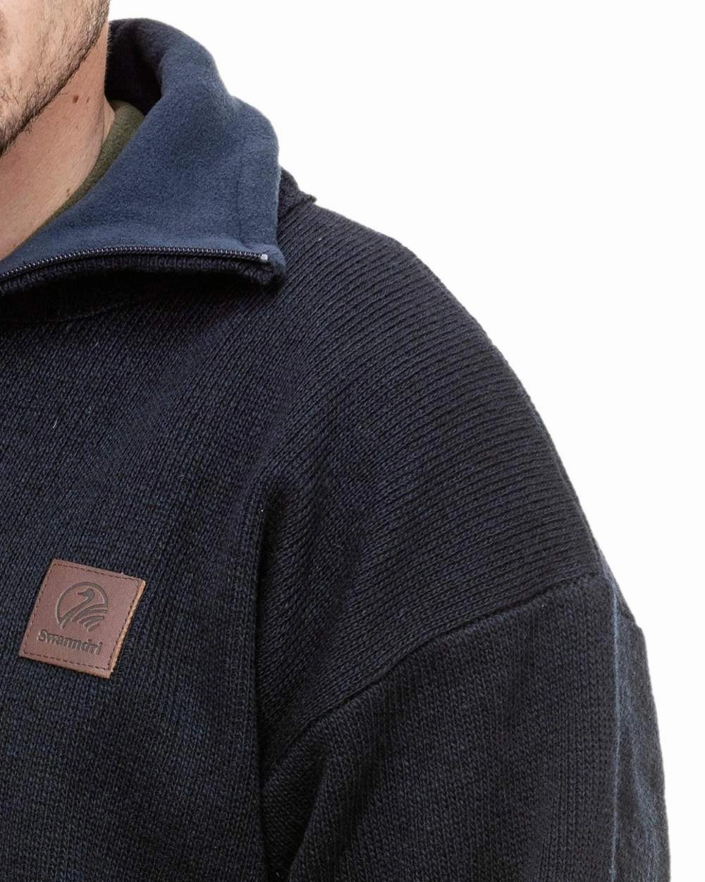 Swanndri Mens Rhino Stormshield Wool Jersey With Windproof Lining