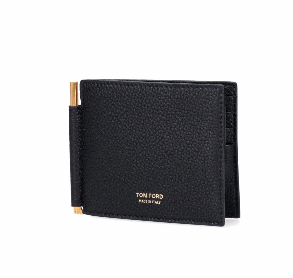 Tom Ford Logo Embossed Money Clip Wallet