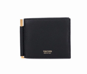 Tom Ford Logo Embossed Money Clip Wallet