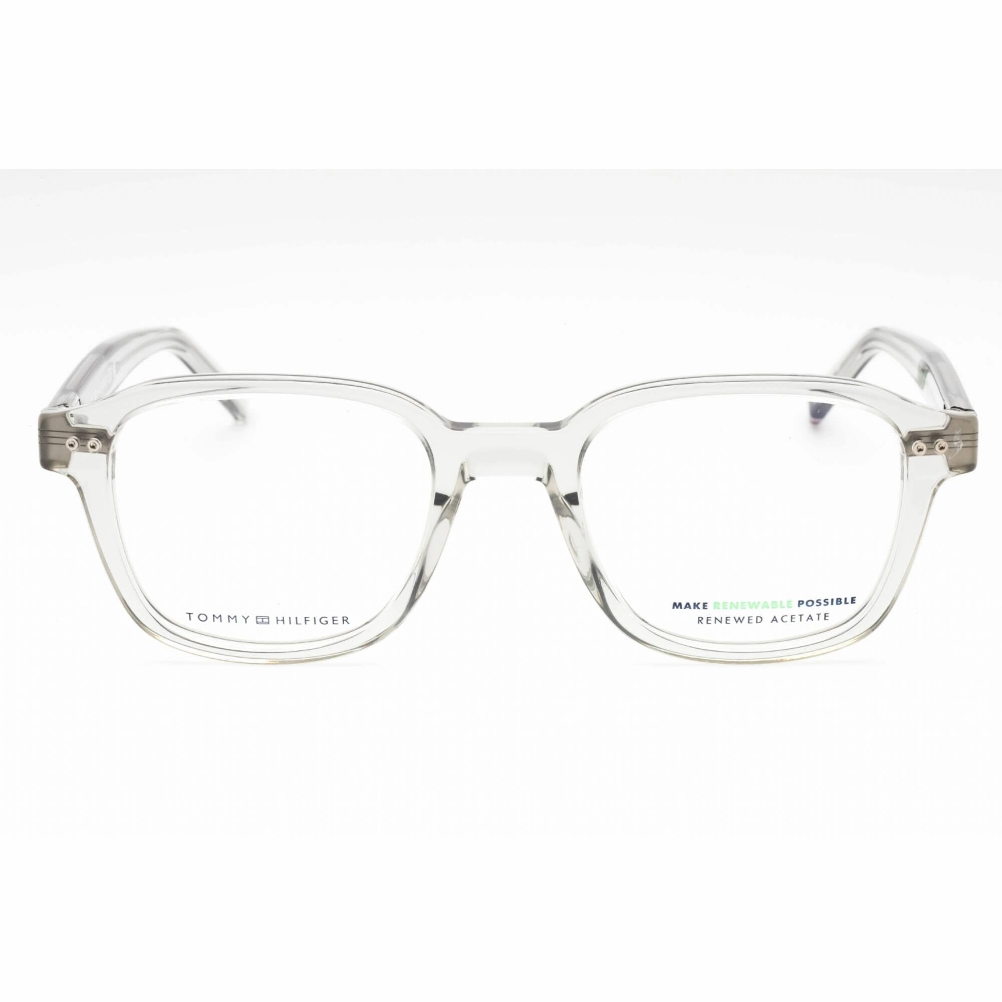 Tommy Hilfiger Men's Eyeglasses - Grey Plastic Rectangular Frame | TH 1983 0KB7 00