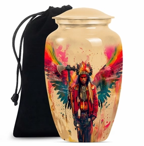 Tribe Man Memorial Ash Protector - Classic Cremation Urn