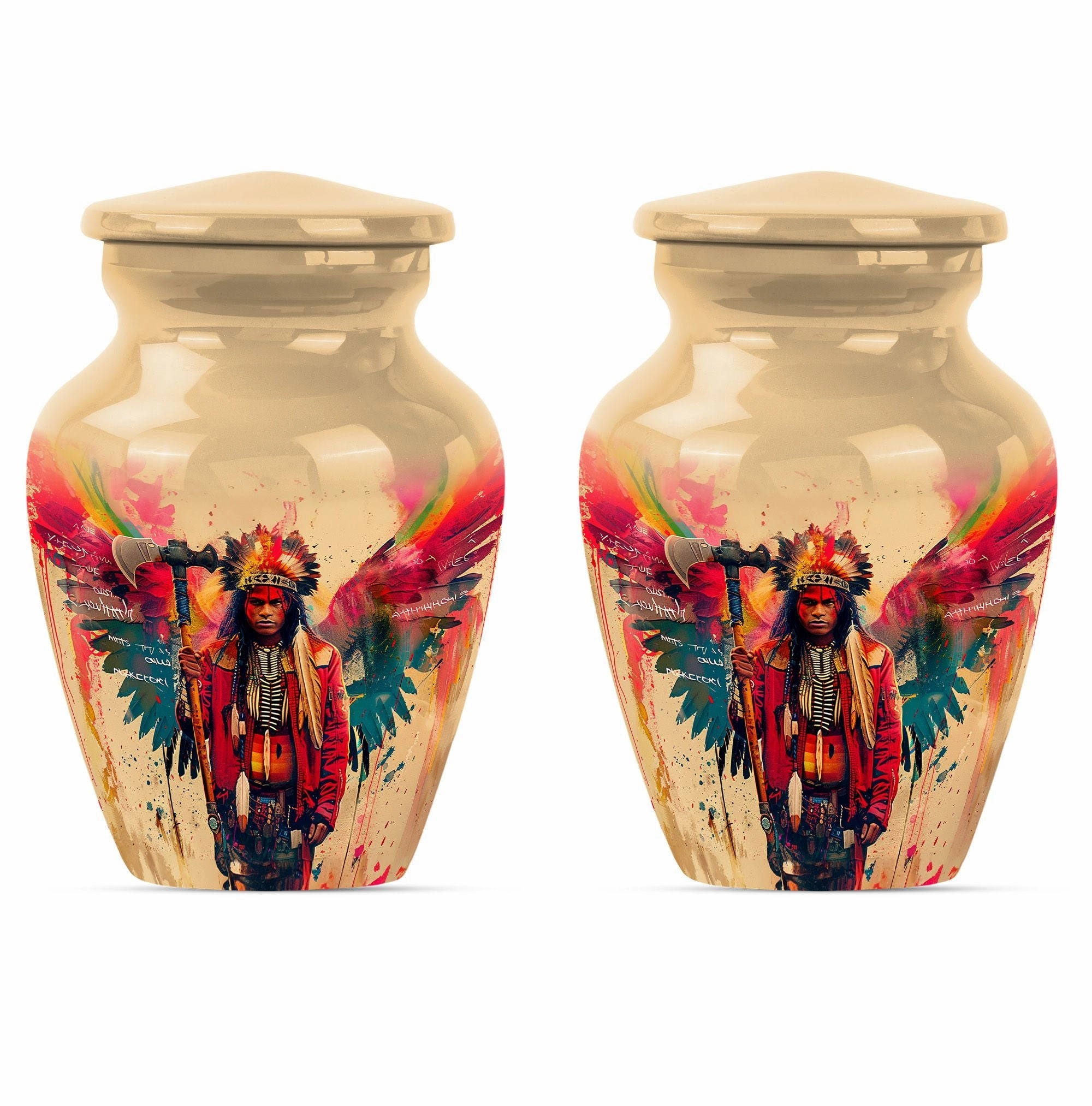 Tribe Man Memorial Ash Protector - Classic Cremation Urn