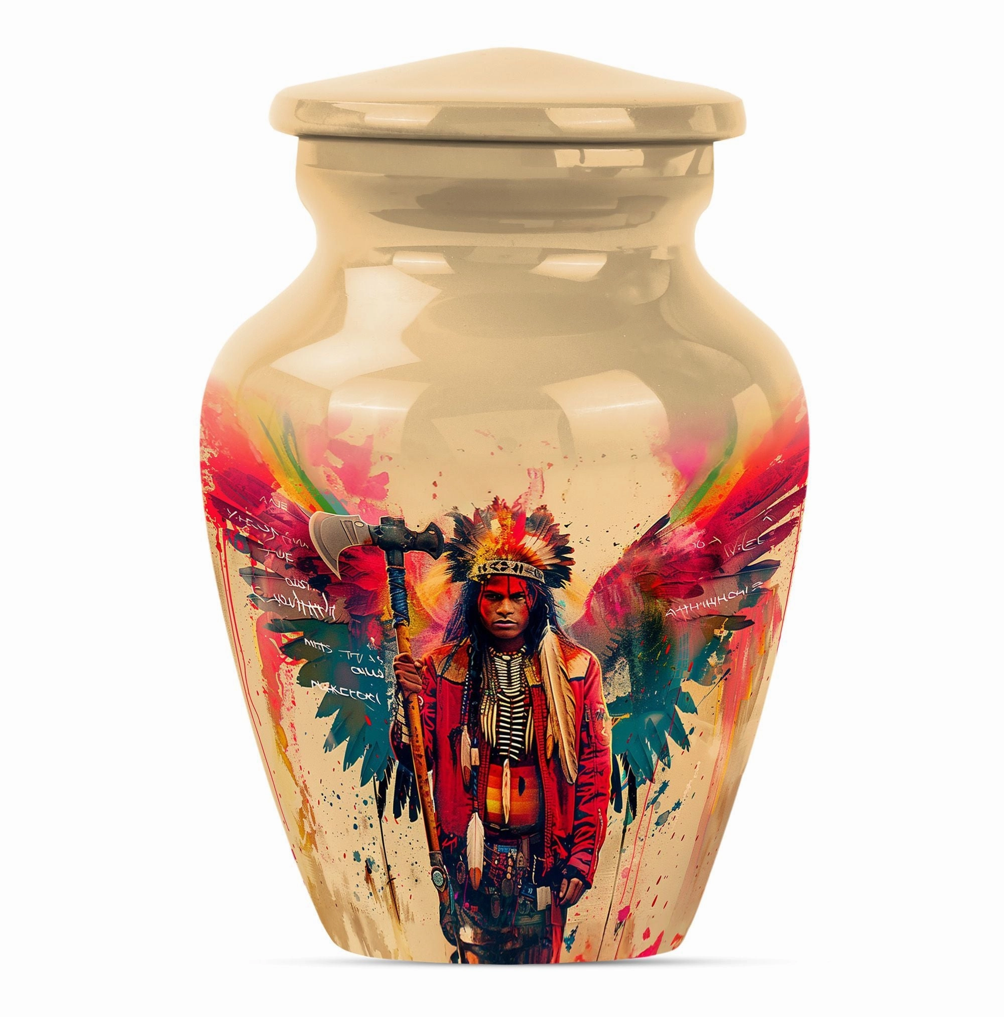 Tribe Man Memorial Ash Protector - Classic Cremation Urn