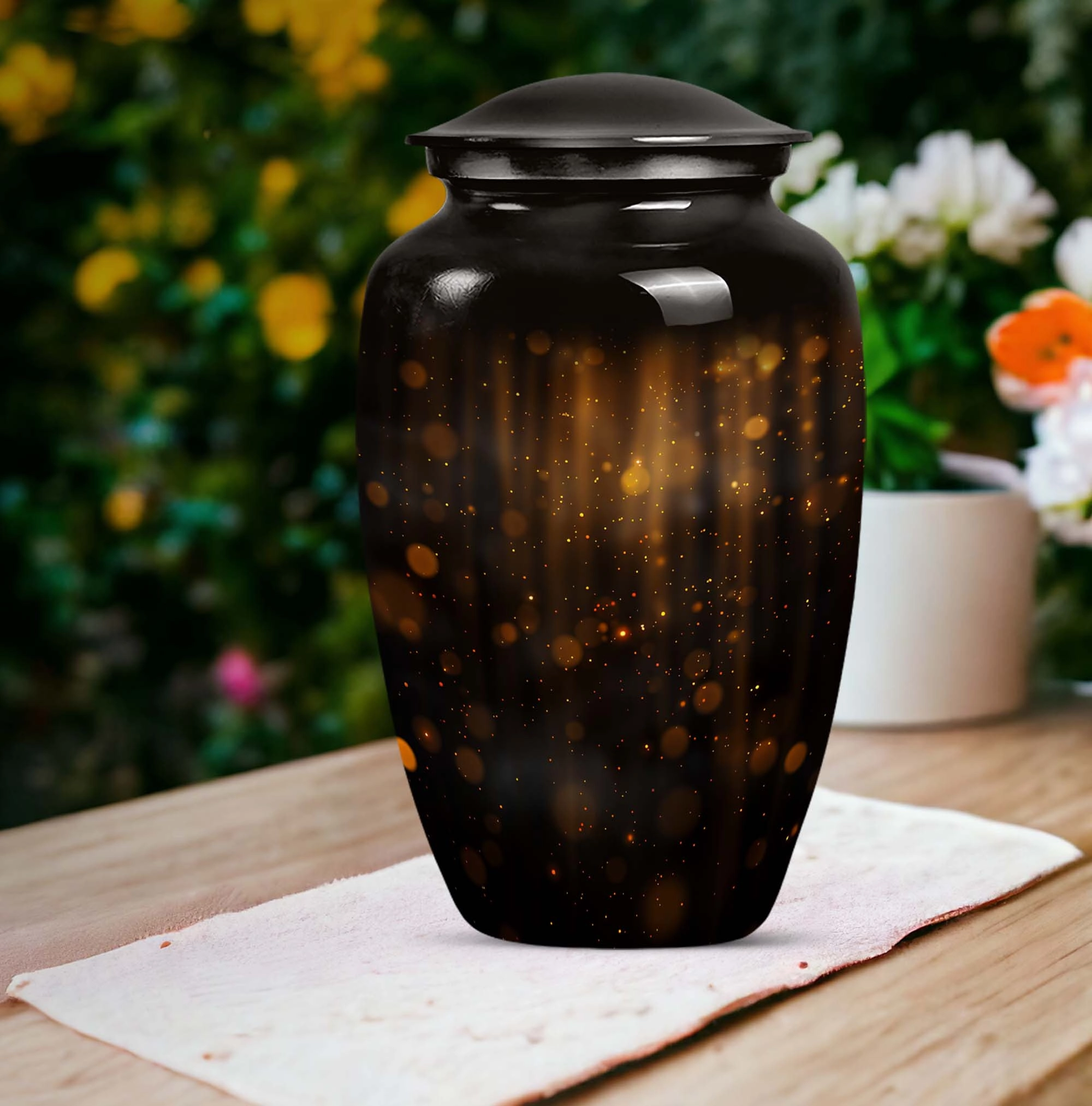 Twilight Forest Shimmer:  Lasting Cremation Urn for Human Ashes