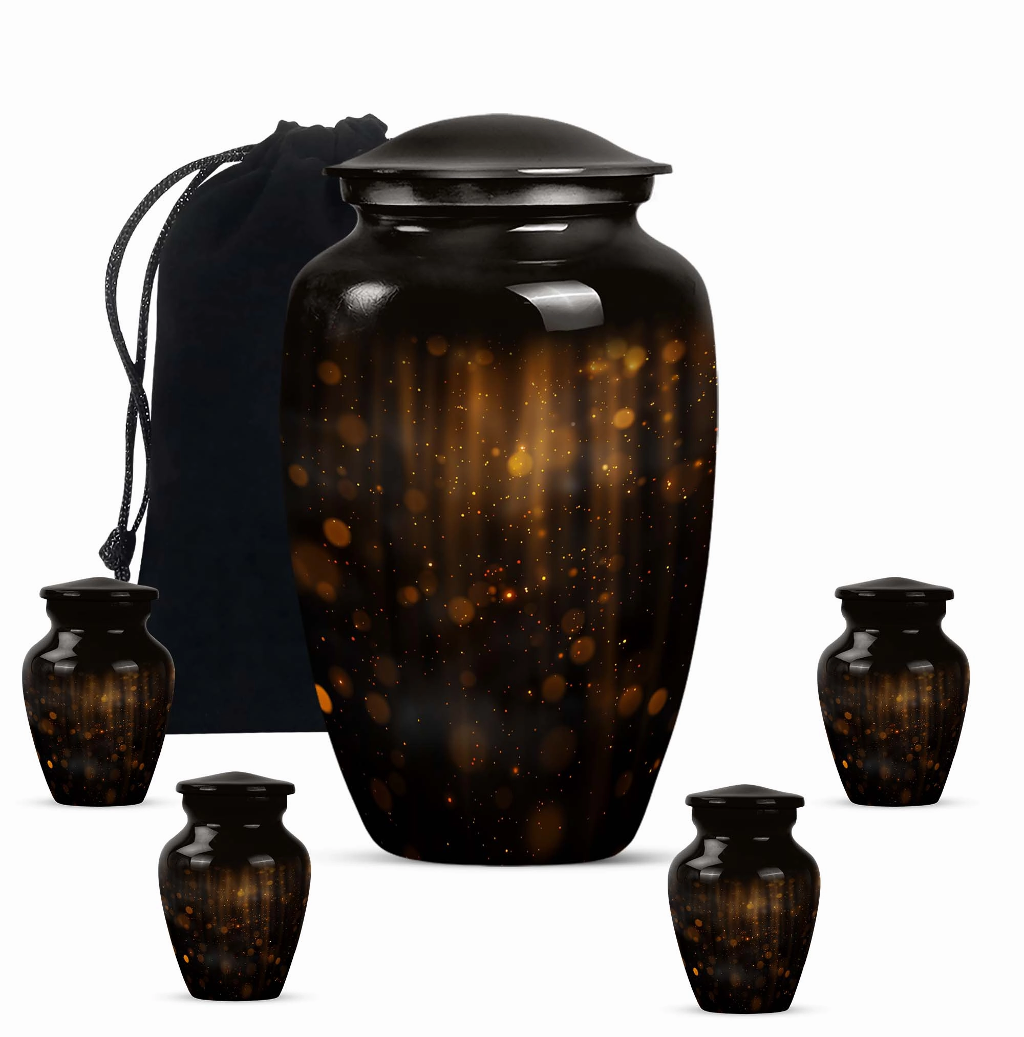 Twilight Forest Shimmer:  Lasting Cremation Urn for Human Ashes