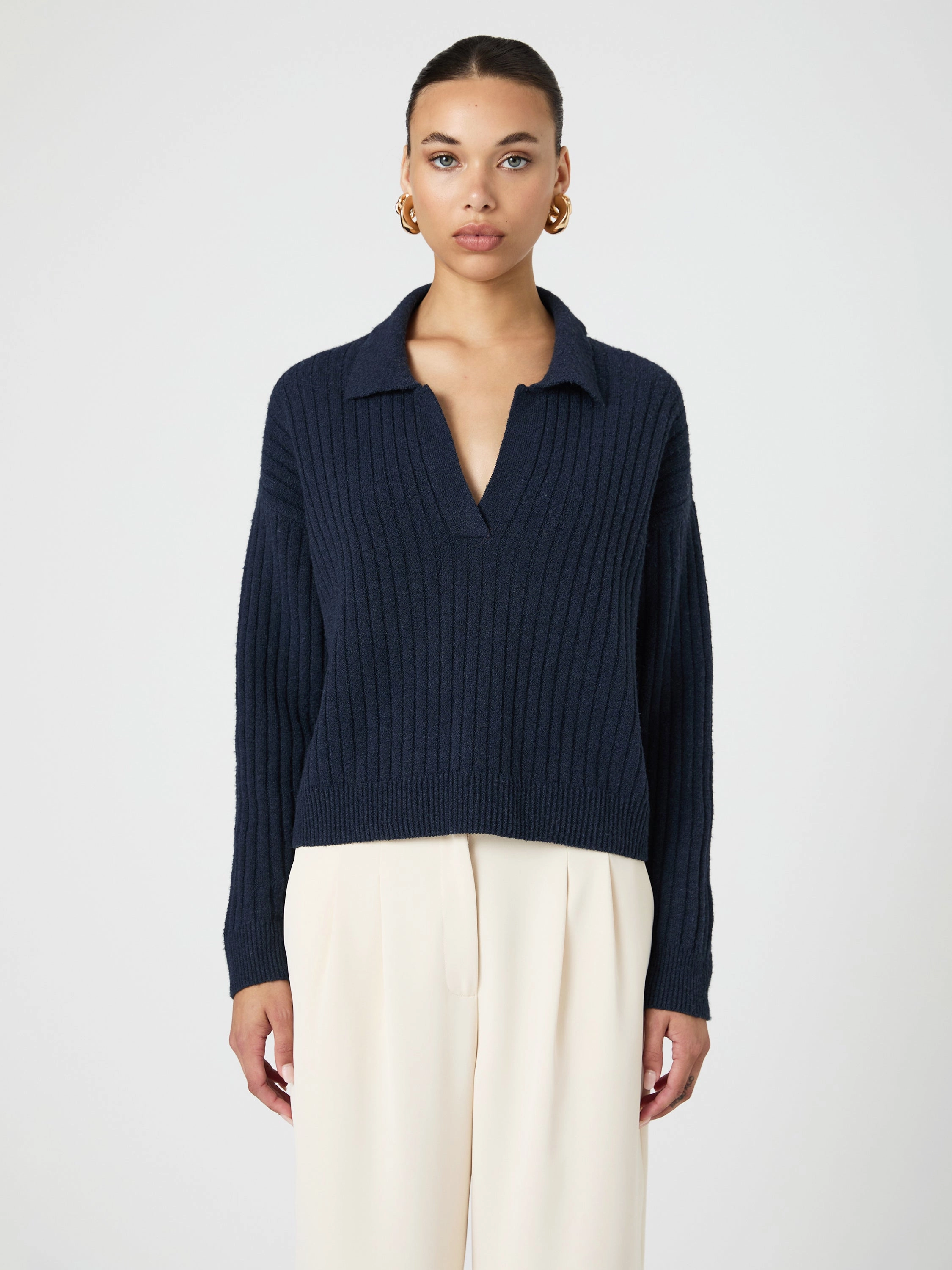 Vhari Collar Long Sleeve Sweater