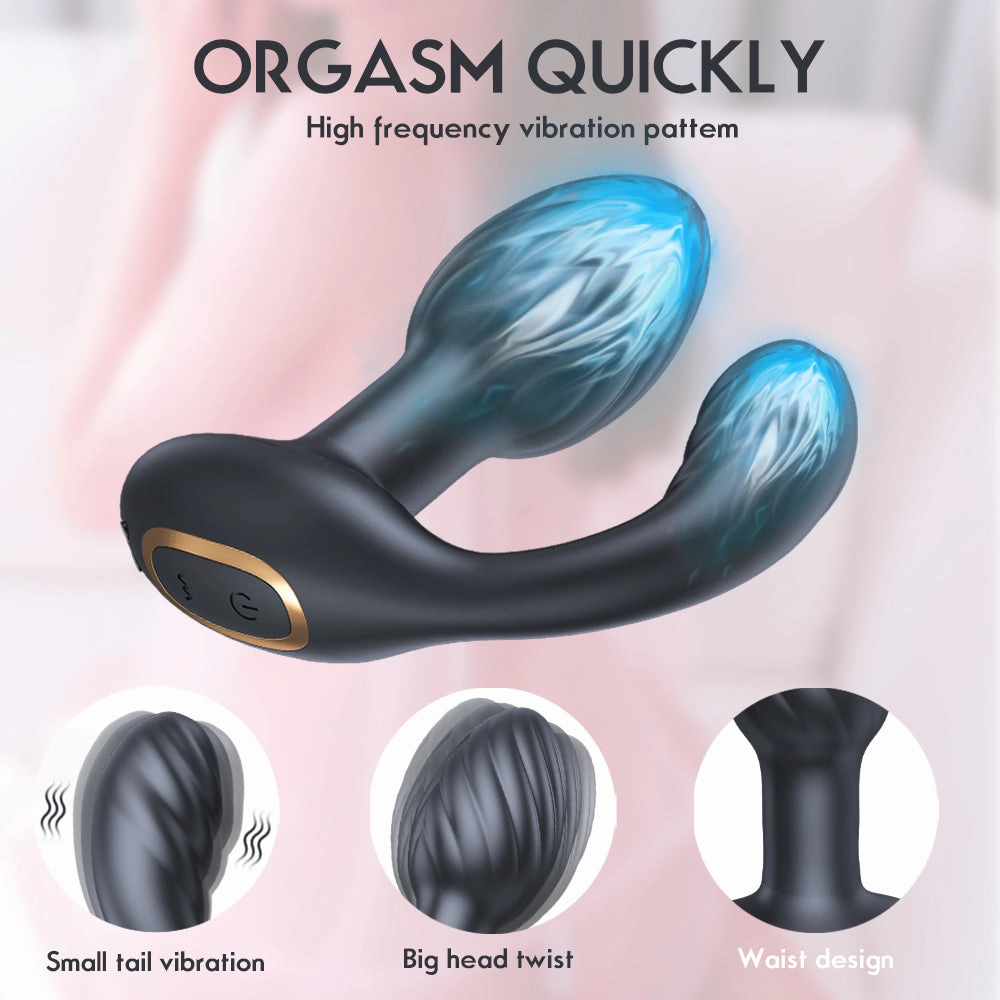 Vibrating Butt Plug with Rotation