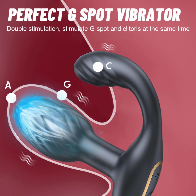 Vibrating Butt Plug with Rotation