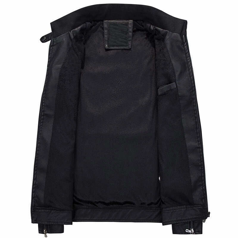 West Louis™ PU Pocket Zipper Leather Jacket
