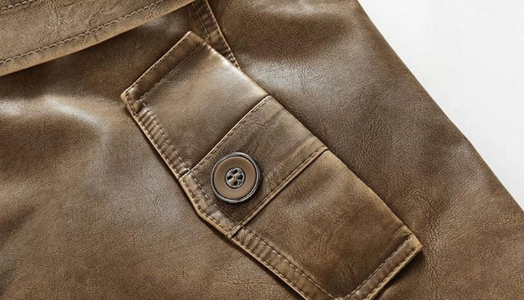 West Louis™ Winter PU Moto Long Leather Jacket