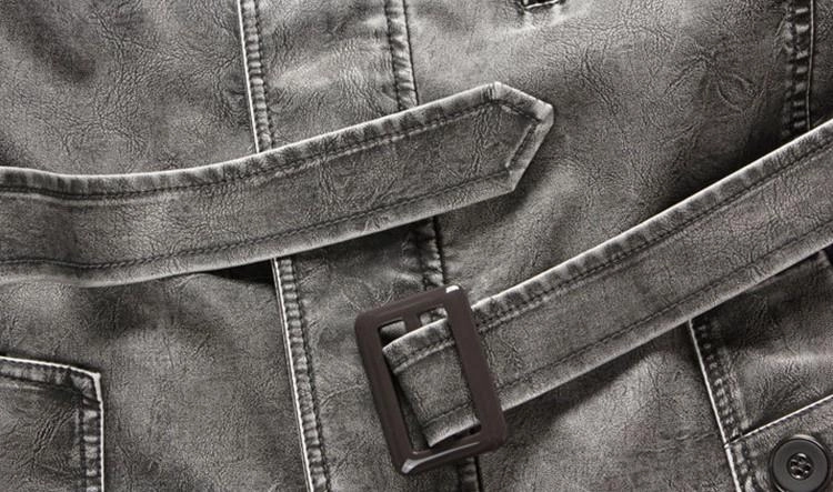 West Louis™ Winter PU Moto Long Leather Jacket