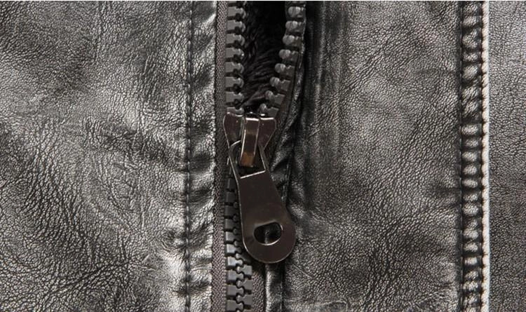 West Louis™ Winter PU Moto Long Leather Jacket