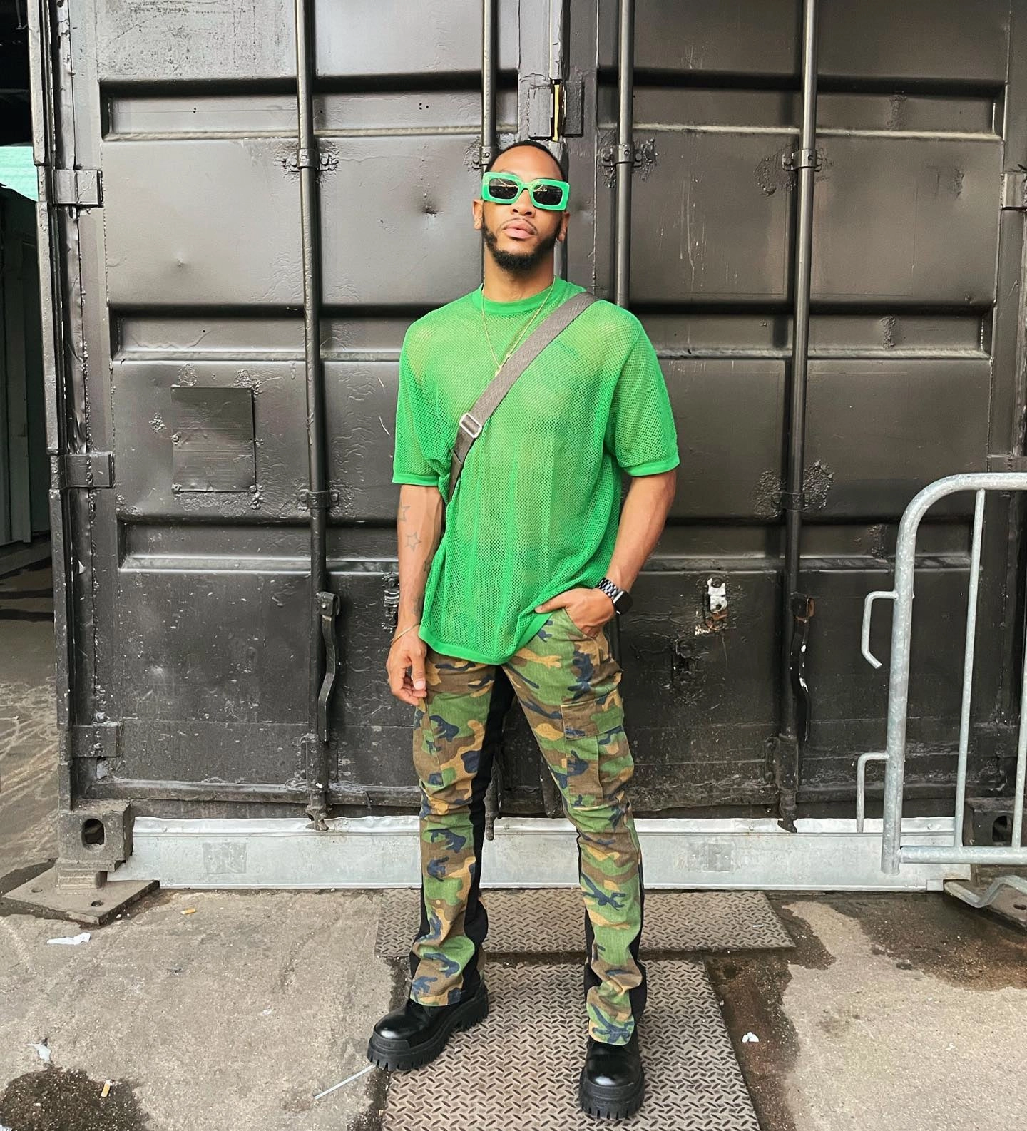 XXIII Zaim Camo Flare Jeans Camo/Black